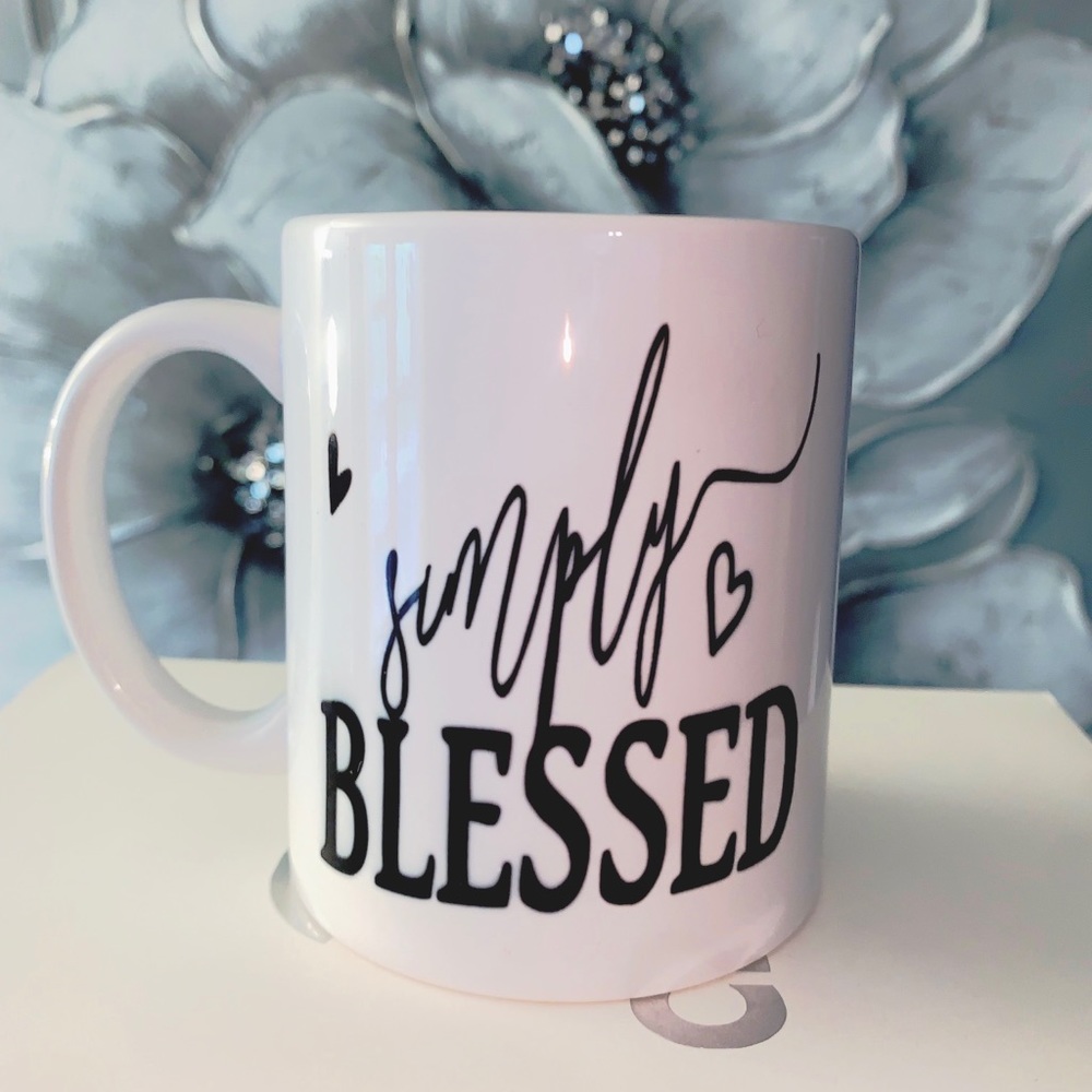 Simply blessed mug white mug